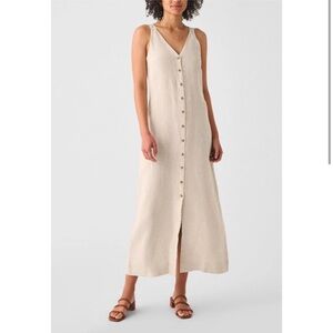 Faherty Big Sur Linen Maxi Dress